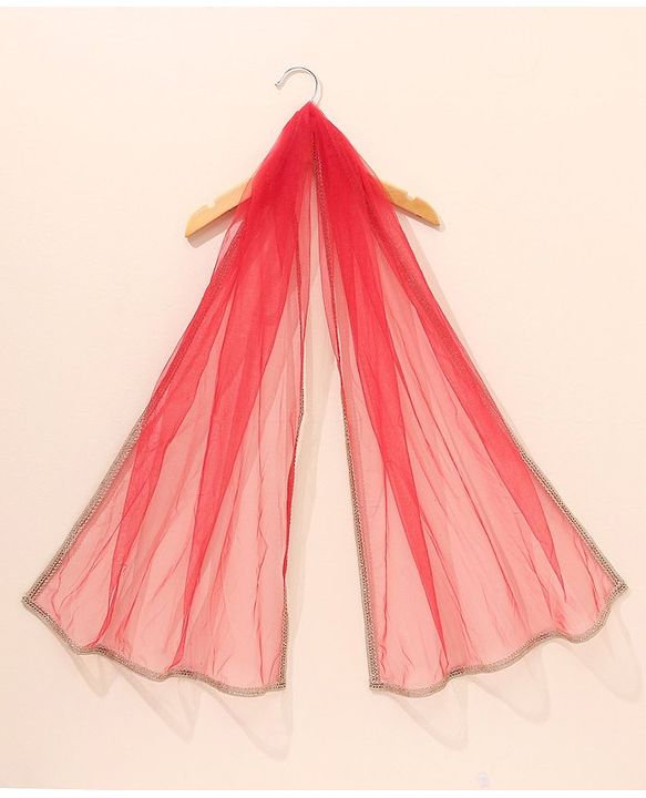 Babyhug Sleeveless Choli Lehenga With Dupatta Embroidered - Red