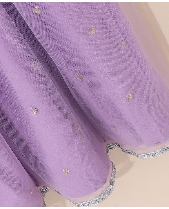 Babyhug Sleeveless Embellished Ethnic Dress- Orchid Bouke