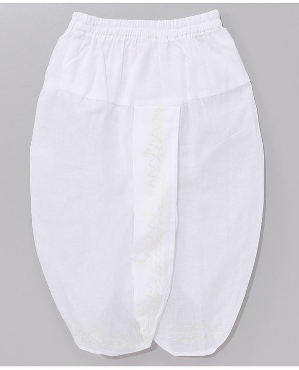 Babyhug Cotton Woven Full Sleeves Embroidery Kurta & Dhoti Set - Yellow