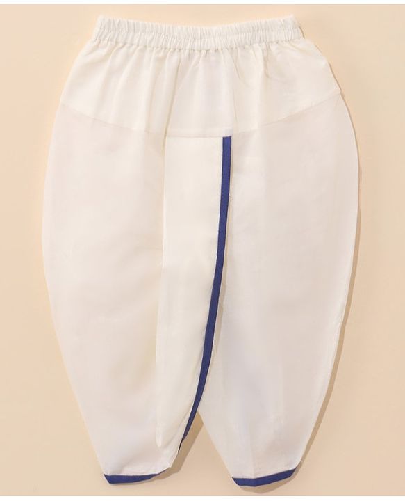 Babyhug Full Sleeves Solid Colour Kurta & Dhoti - Royal Blue White