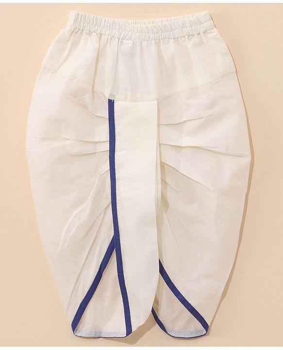Babyhug Full Sleeves Solid Colour Kurta & Dhoti - Royal Blue White