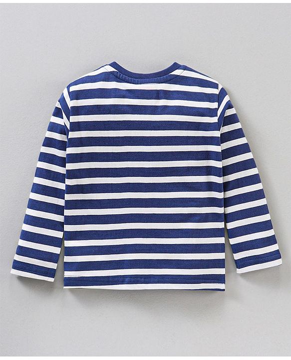 Babyhug Cotton Full Sleeves Tee Stripes & Wild Animals Print Pack of 3- Mullticolor