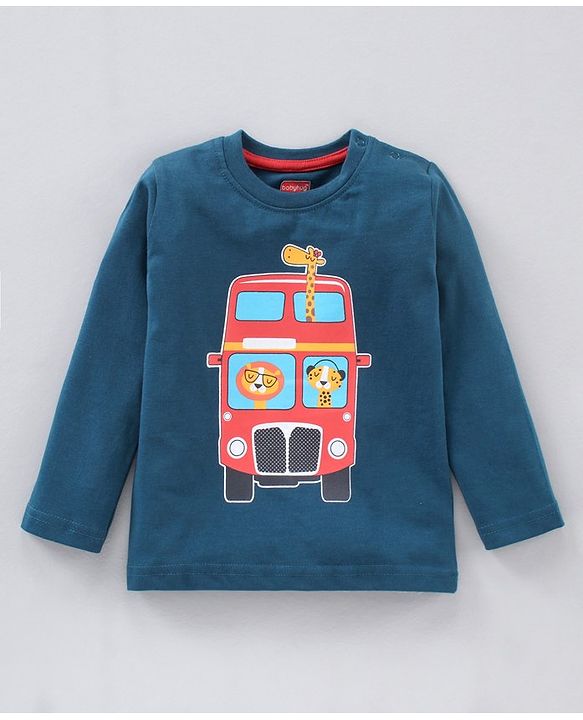 Babyhug Full Sleeves T-Shirts Text & Animals Print Pack Of 2 - Multicolor