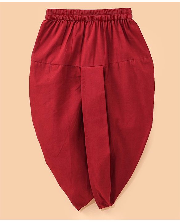 Babyhug Cotton Full Sleeves Kurta and Dhoti Set Printed - Red