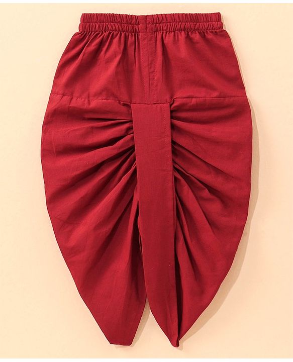 Babyhug Cotton Full Sleeves Kurta and Dhoti Set Printed - Red