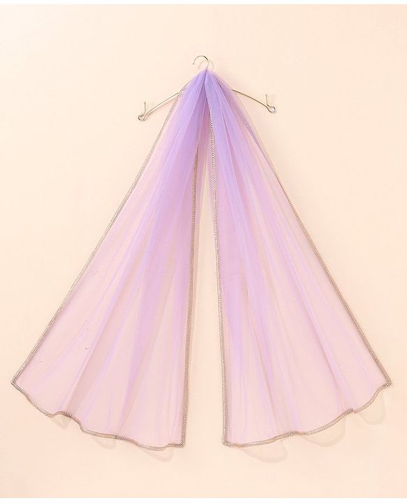 Babyhug Sleeveless Choli & Lehenga With Dupatta Sequin Embroidery- Lavender