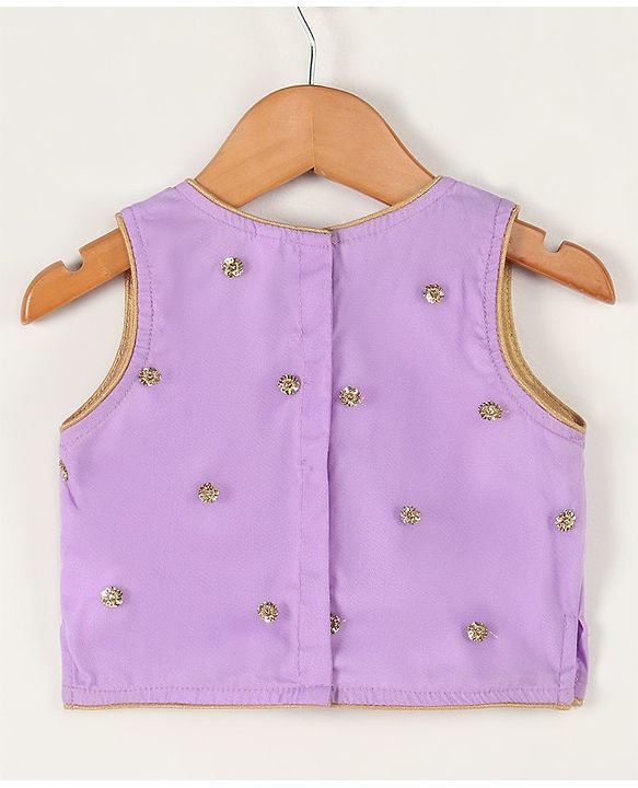 Babyhug Sleeveless Choli & Lehenga with Dupatta - Purple