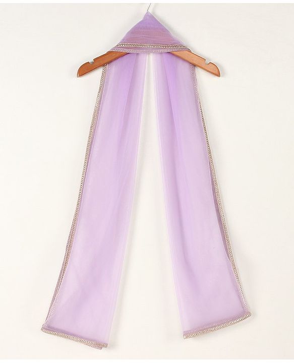 Babyhug Sleeveless Choli & Lehenga with Dupatta - Purple