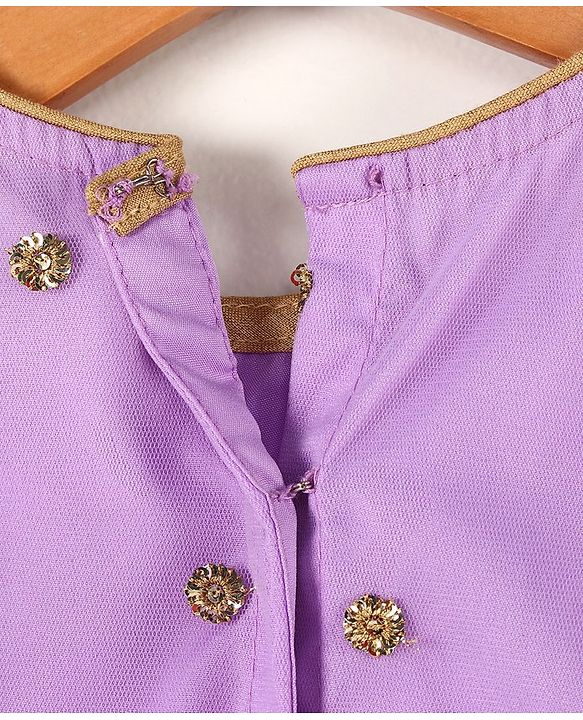 Babyhug Sleeveless Choli & Lehenga with Dupatta - Purple