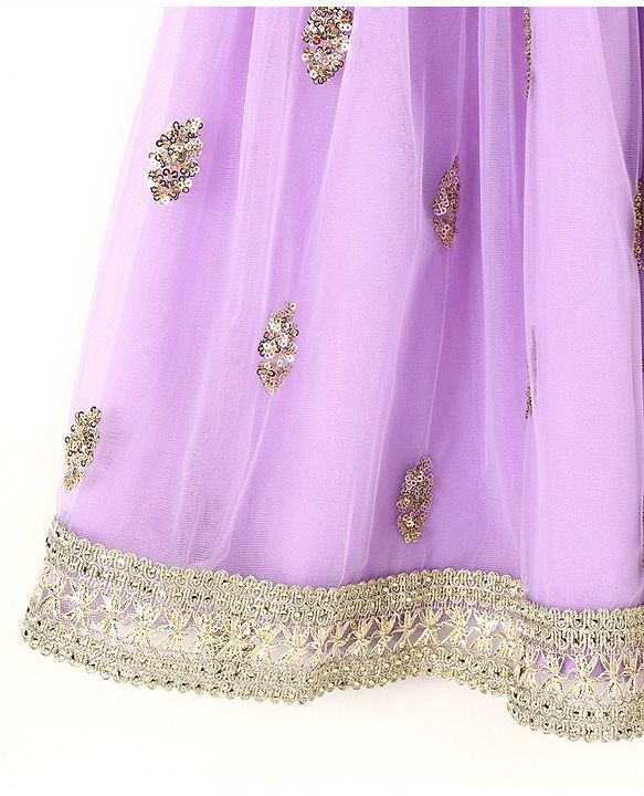 Babyhug Sleeveless Choli & Lehenga with Dupatta - Purple