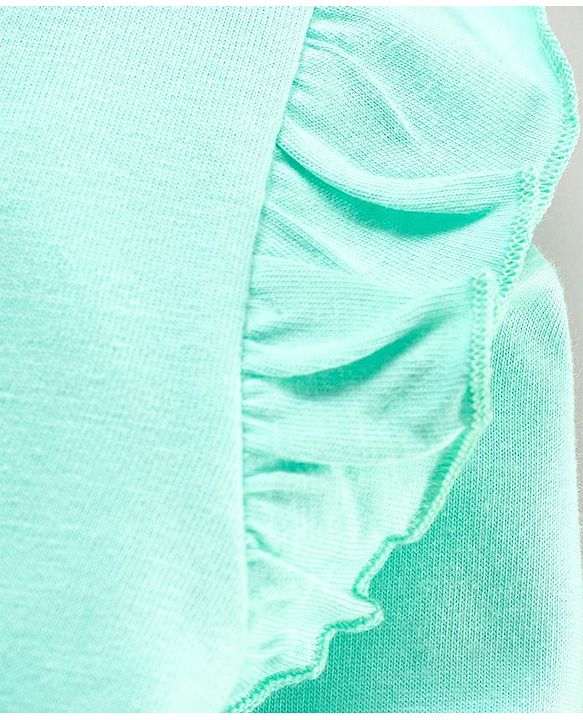 Babyhug Cotton Full Sleeves Top & Leggings Set Kitty & Glitter Print- Mint Pink