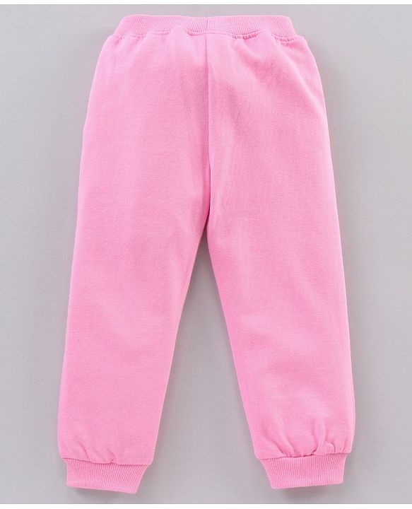 Babyhug Cotton Full Sleeves Minnie Mouse Printed SweatShirt & Solid Joggers - Blue Pink