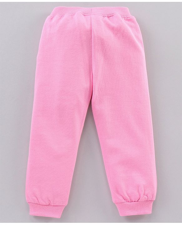 Babyhug Cotton Full Sleeves Minnie Mouse Printed SweatShirt & Solid Joggers - Blue Pink