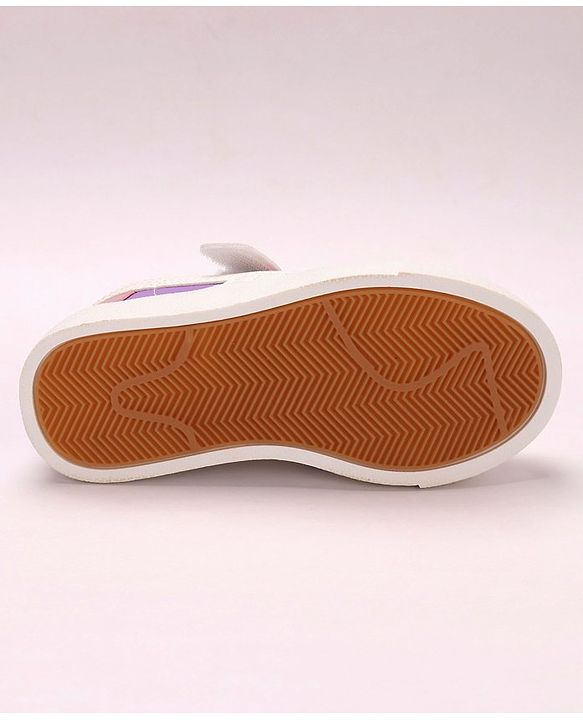 Cute Walk by Babyhug Sneakers With Velcro Closure Color Block- White Pink