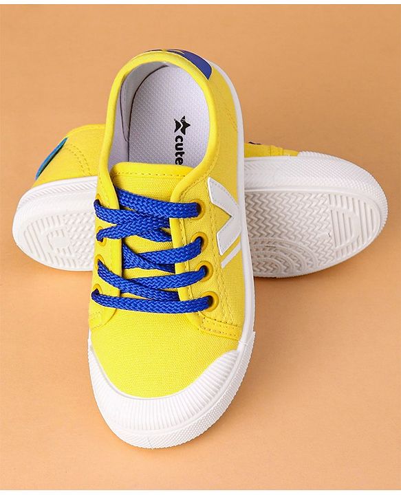 Cute Walk by Babyhug Slip On Casual Shoes with Lace Closure - Yellow