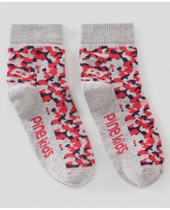 Pine Kids Regular Length Antimicrobial Socks Camo Design Pack of 3 - Multicolor