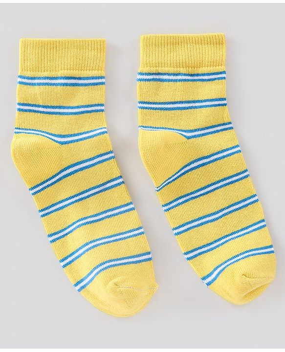 Pine Kids Regular Length Antimicrobial Socks Stripes Design Pack of 3 - Multicolor
