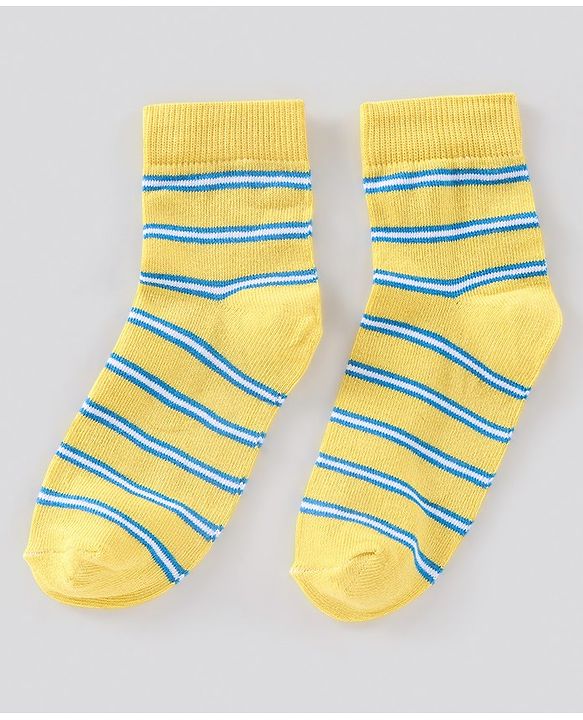 Pine Kids Regular Length Antimicrobial Socks Stripes Design Pack of 3 - Multicolor