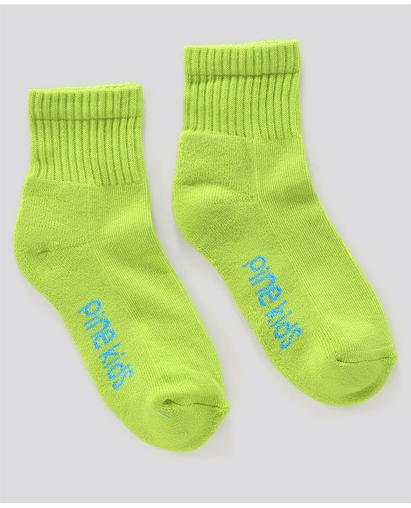 Pine Kids Ankle Length Anti Microbial Washed Terry Socks Pack of 3 (Color May Vary)