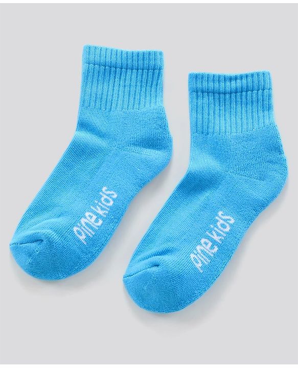 Pine Kids Ankle Length Anti Microbial Washed Terry Socks Pack of 3 (Color May Vary)
