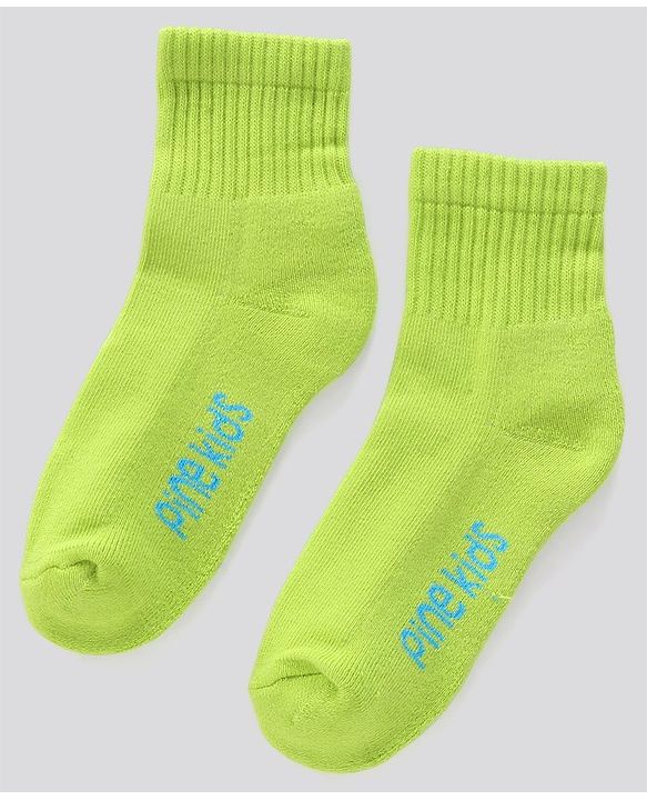 Pine Kids Ankle Length Anti Microbial Washed Terry Socks Pack of 3 (Color May Vary)