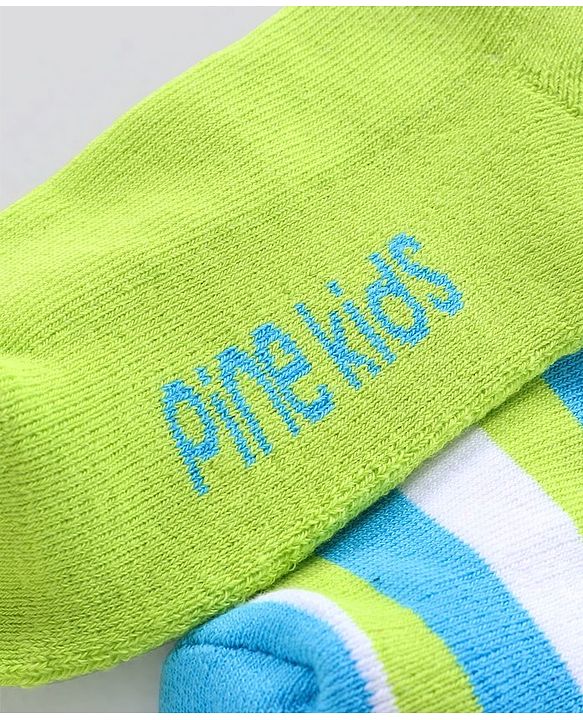 Pine Kids Ankle Length Anti Microbial Washed Terry Socks Pack of 3 (Color May Vary)
