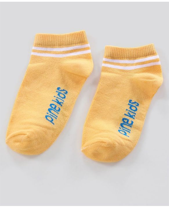Pine Kids Ankle Length Anti Microbial Washed Socks Pack of 3 (Color May Vary)