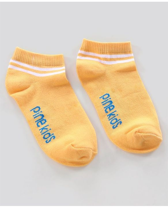 Pine Kids Ankle Length Anti Microbial Washed Socks Pack of 3 (Color May Vary)