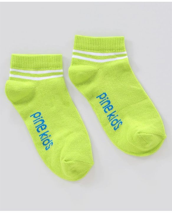 Pine Kids Ankle Length Anti Microbial Washed Socks Pack of 3 (Color May Vary)