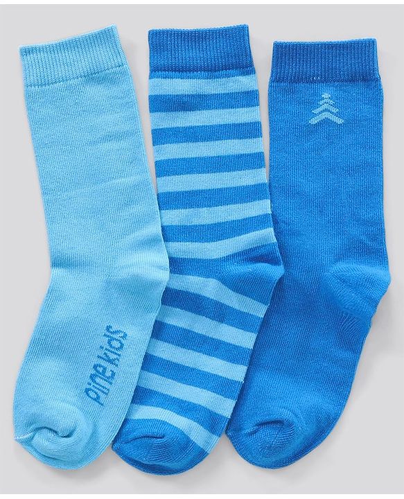 Pine Kids Regular Length Anti Microbial Washed Socks Pack of 3 (Color May Vary)