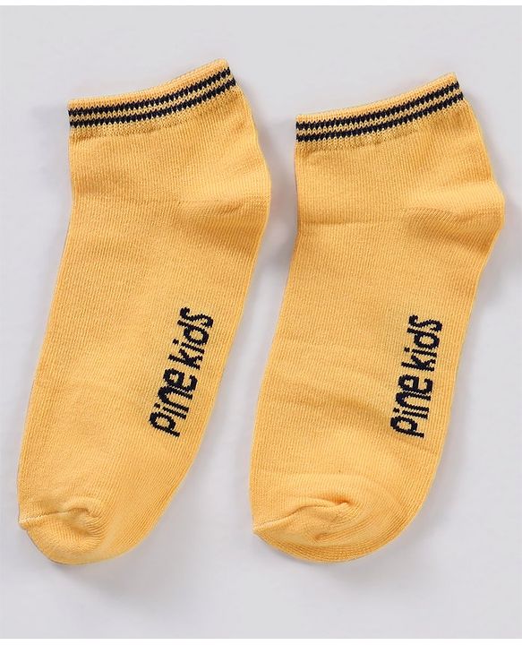 Pine Kids Ankle Length Non-Terry Anti-Microbial Socks Pack of 3 (Colour May Vary)