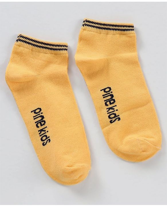 Pine Kids Ankle Length Non-Terry Anti-Microbial Socks Pack of 3 (Colour May Vary)