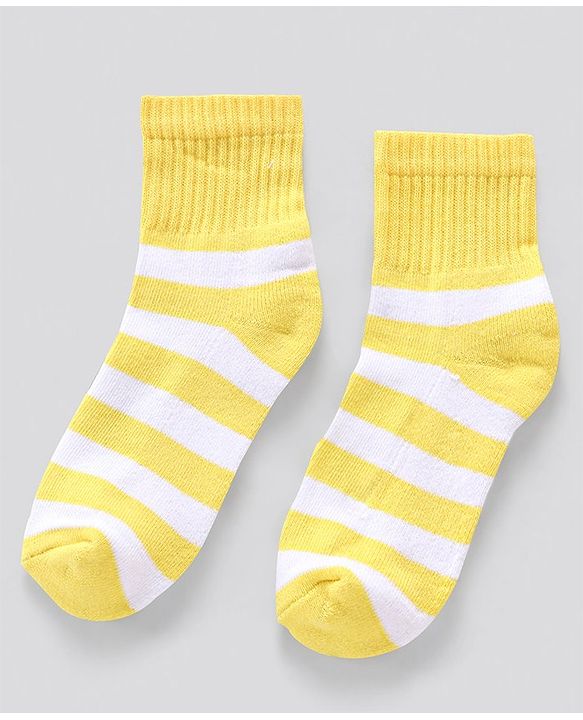 Pine Kids Anti Microbial Striped Ankle Length Terry Socks Set of 3 Pairs (Color May Vary)