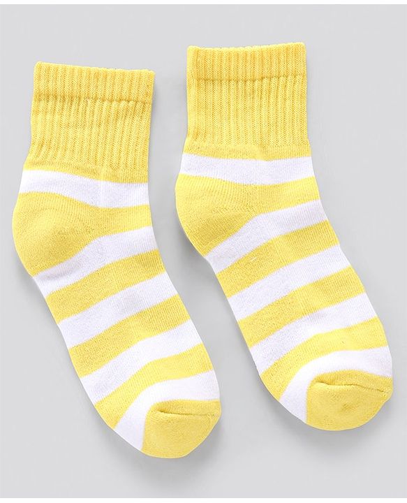 Pine Kids Anti Microbial Striped Ankle Length Terry Socks Set of 3 Pairs (Color May Vary)