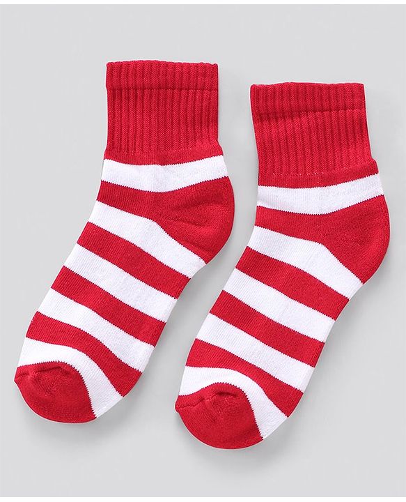 Pine Kids Anti Microbial Striped Ankle Length Terry Socks Set of 3 Pairs (Color May Vary)
