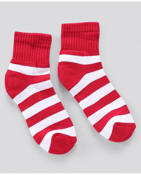 Pine Kids Anti Microbial Striped Ankle Length Terry Socks Set of 3 Pairs (Color May Vary)