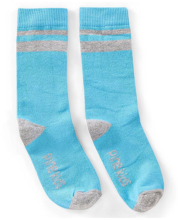 Pine Kids Regular Length Antimicrobial Socks Text Design Pack of 3 - Multicolor