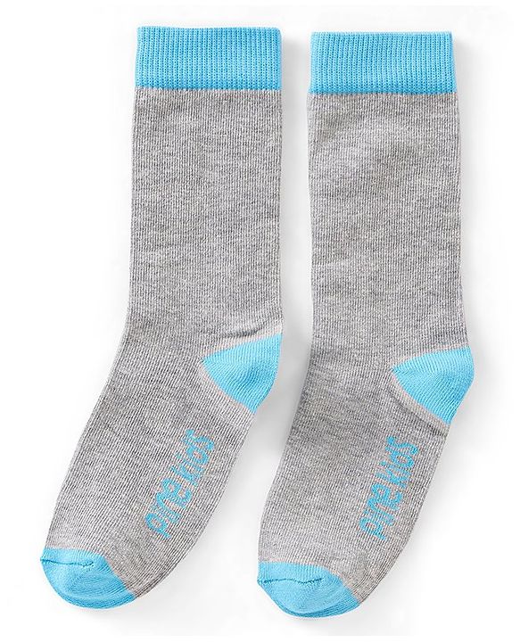 Pine Kids Regular Length Antimicrobial Socks Text Design Pack of 3 - Multicolor