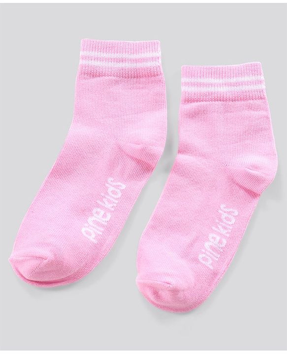 Pine Kids Regular Length Anti Microbial Washed Socks Pack of 3 (Color May Vary)