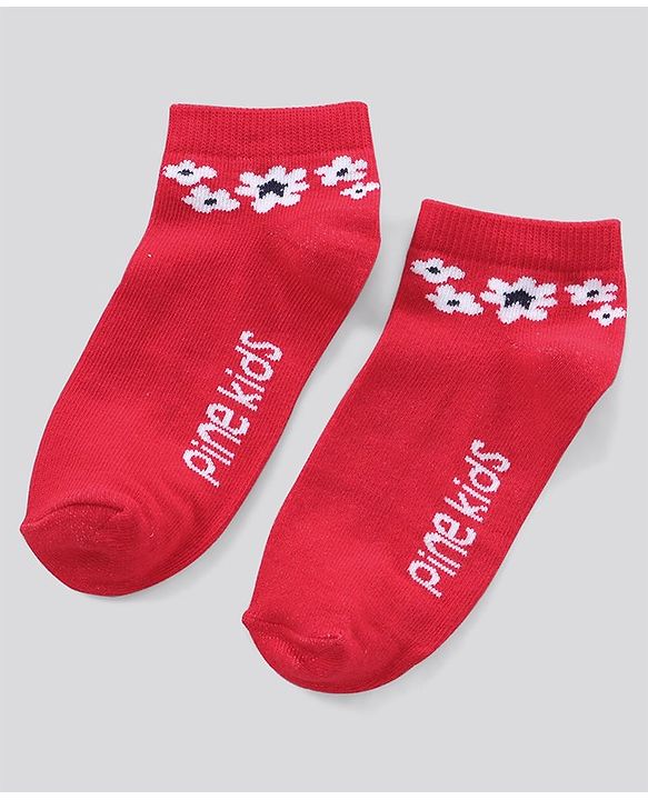 Pine Kids Ankle Length Anti Microbial Washed Socks Pack of 3 (Color May Vary)