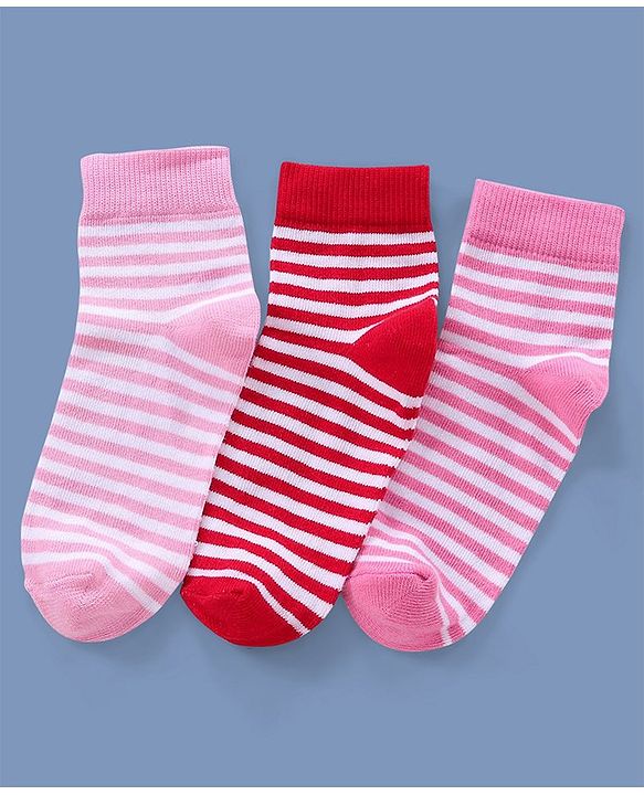 Pine Kids Regular Length Anti Microbial Washed Socks Pack of 3 (Color May Vary)