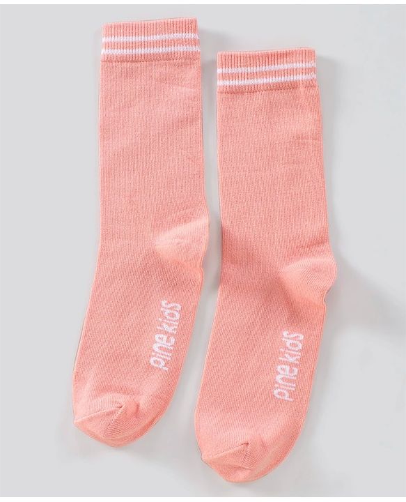 Pine Kids Mid-Calf Non-Terry Anti-Microbial Socks Pack of 3 (Colour May Vary)
