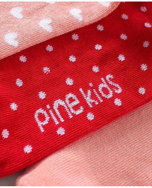 Pine Kids Mid-Calf Non-Terry Anti-Microbial Socks Pack of 3 (Colour May Vary)