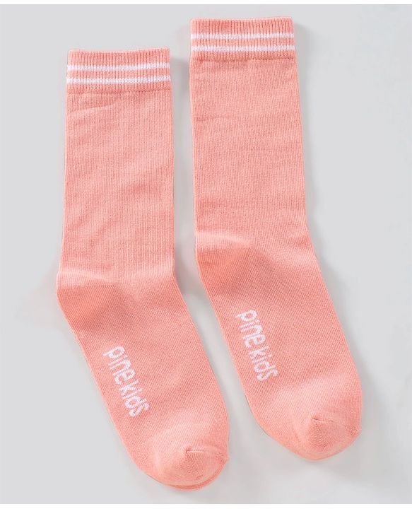 Pine Kids Mid-Calf Non-Terry Anti-Microbial Socks Pack of 3 (Colour May Vary)