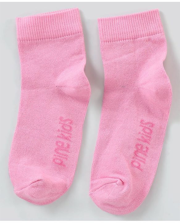 Pine Kids Regular Length Non-Terry Anti-Microbial Socks Pack of 3 (Colour May Vary)