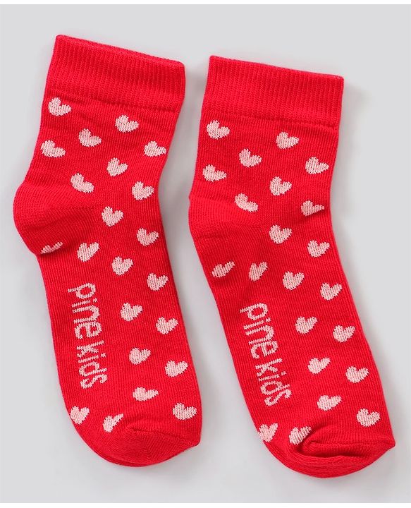Pine Kids Regular Length Non-Terry Anti-Microbial Socks Pack of 3 (Colour May Vary)