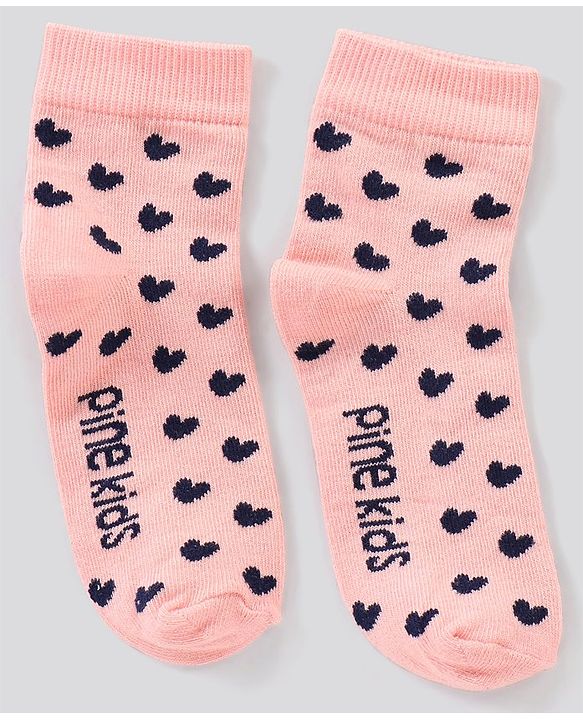 Pine Kids Regular Length Non-Terry Anti-Microbial Socks Pack of 3 (Colour May Vary)