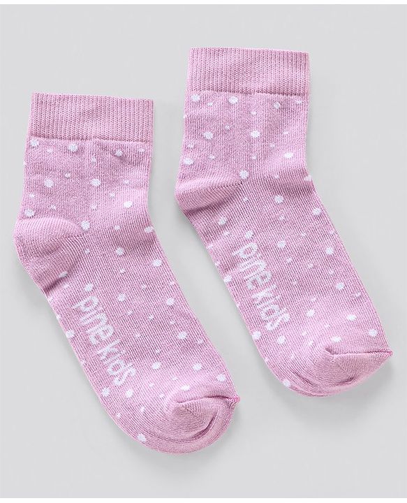 Pine Kids Anti Microbial Socks Dot Design Set of 3 Pairs (Color May Vary)