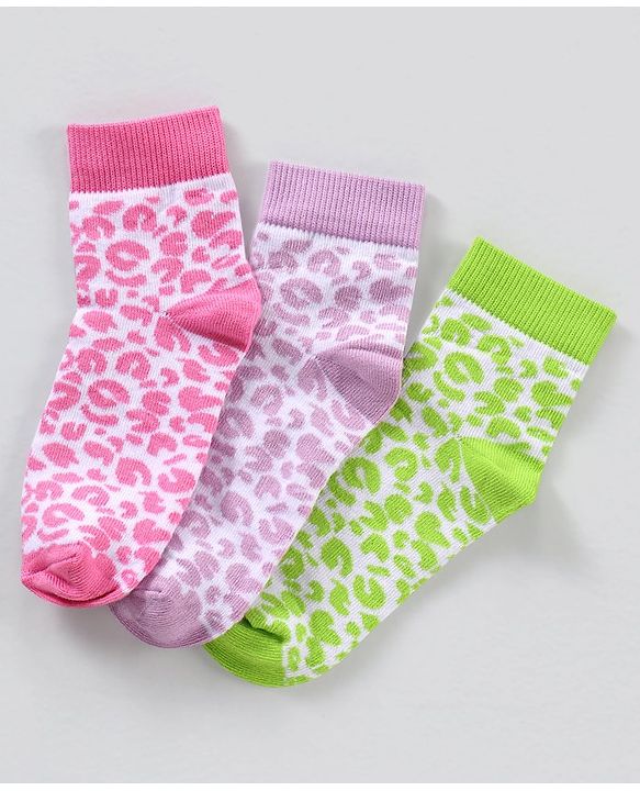 Pine Kids Regular Length Non-Terry Anti-Microbial Socks Pack of 3 (Colour May Vary)