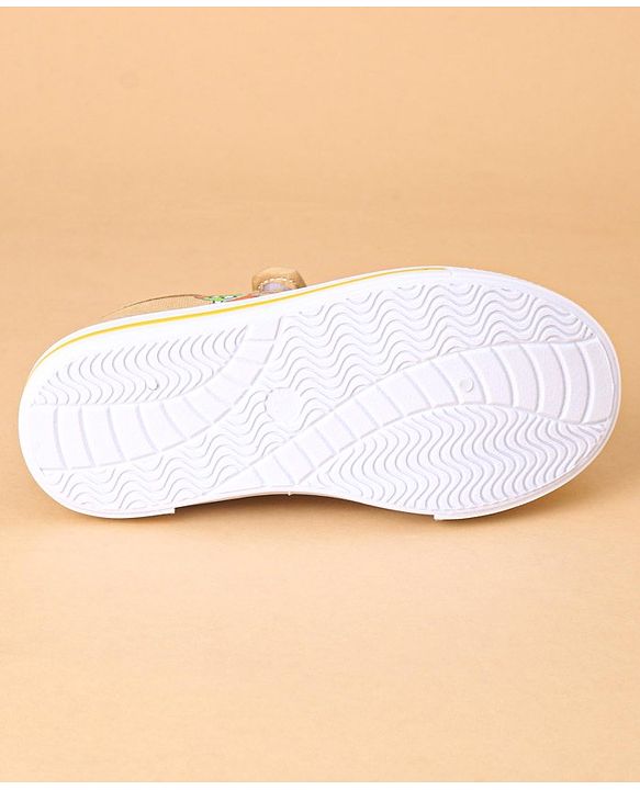 Cute Walk by Babyhug Casual Shoes With Velcro Closure Rocket Print- Mustard
